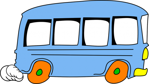 bus cartoon speeding