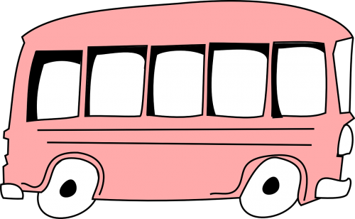 bus pink empty