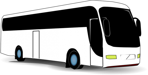 bus travel black windows