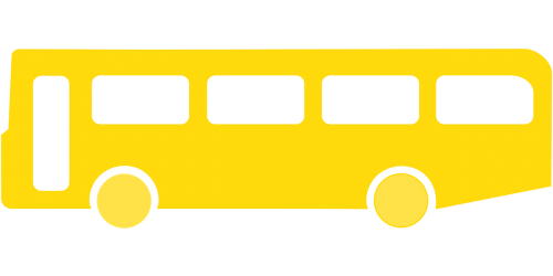 bus yellow pictogram