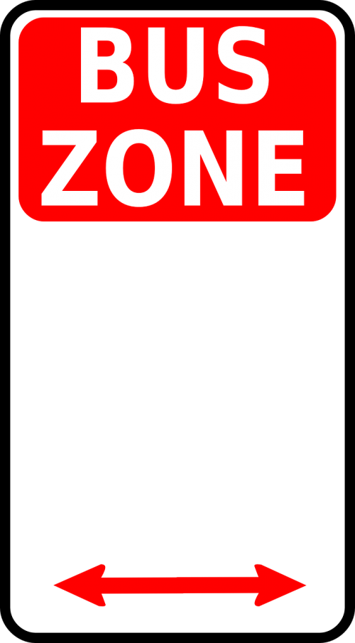 bus zone road