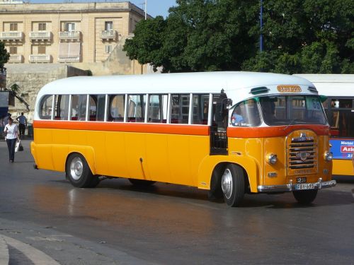 bus yellow vintage