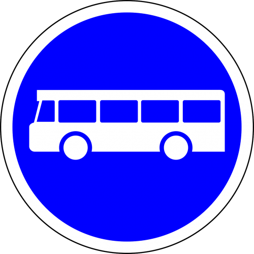 bus lane bus sign
