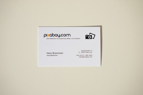 business card pixabay company