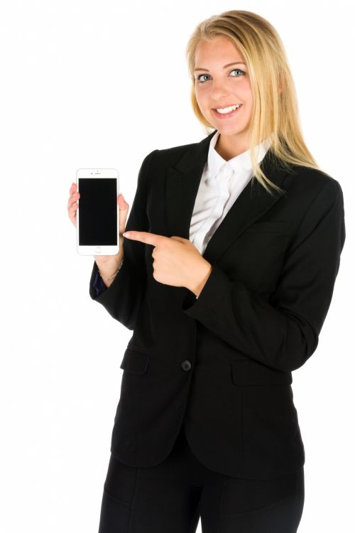 Business Woman And The Phone