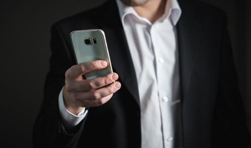 businessman smartphone phone