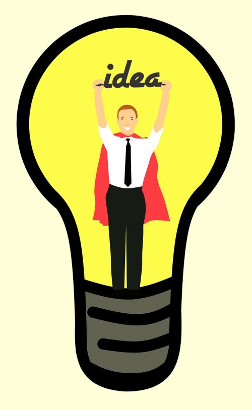 businessman idea lightbulb