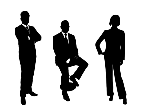 businessmen group silhouette