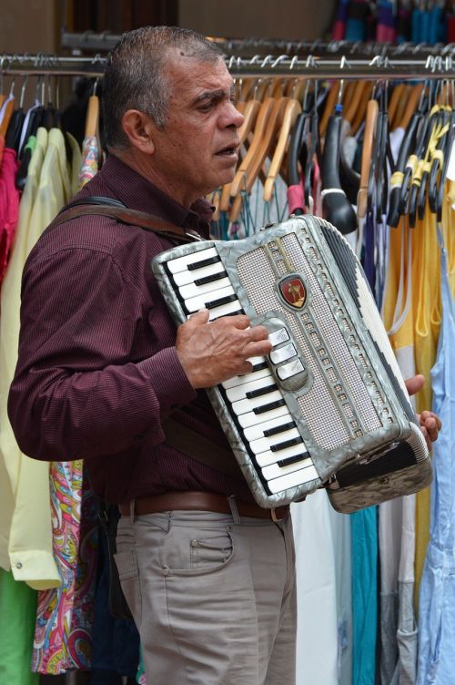 busker musician accordion