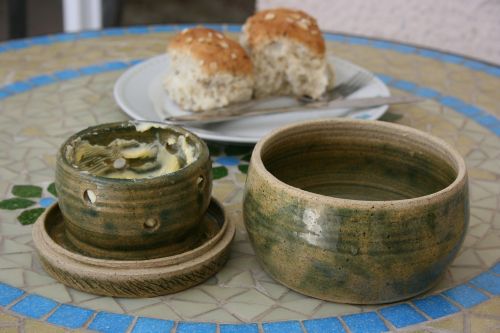 butter breakfast ceramic pot