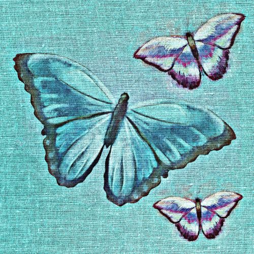 butterflies tissue fabric