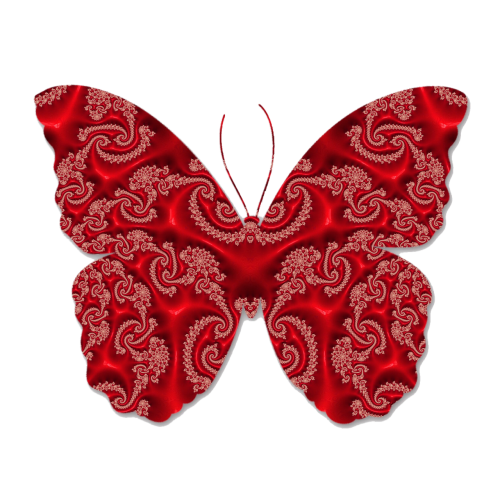 butterfly red fractal art