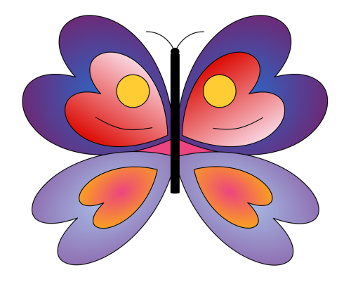 butterfly blue purple