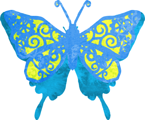 butterfly clipart blue