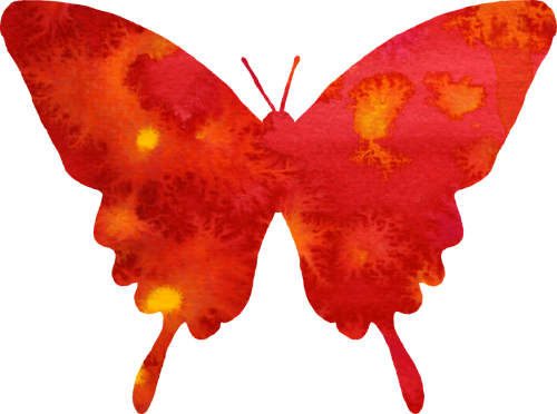 butterfly clipart red