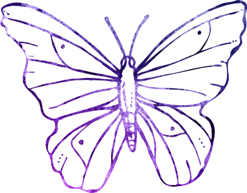 butterfly purple outline