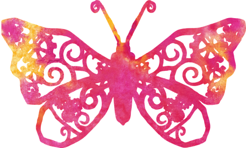 butterfly pink clipart