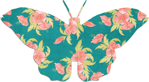 butterfly pink green