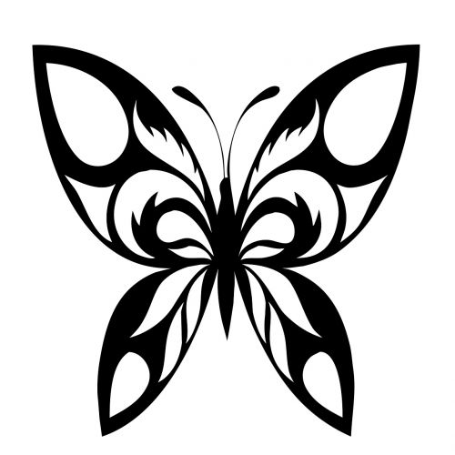 butterfly tattoo silhouette