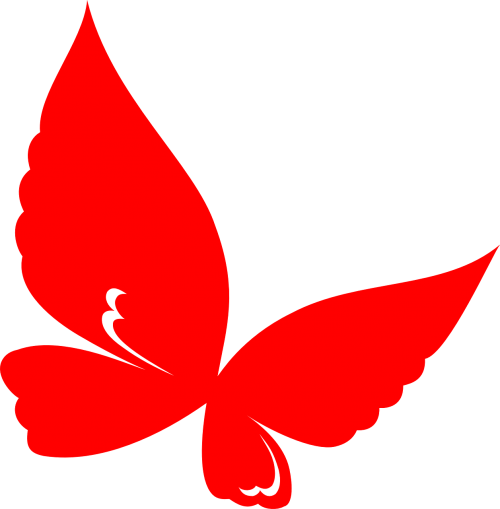 butterfly art red