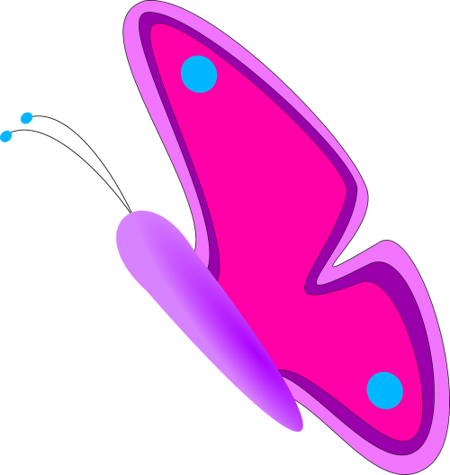 butterfly flying purple