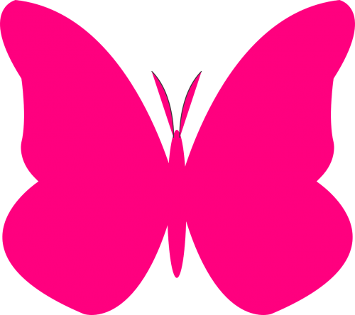 butterfly pink silhouette