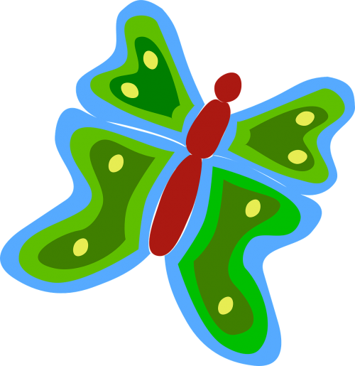 butterfly design green