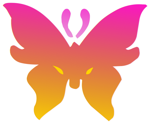 butterfly drawing pink