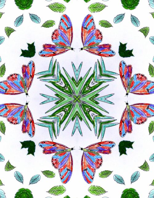 Butterfly Kaleidoscope Background