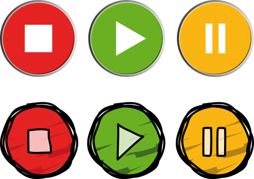 button recording colorful