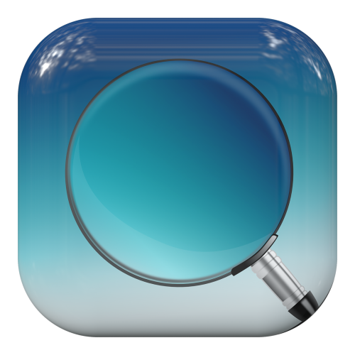 button magnifying glass search
