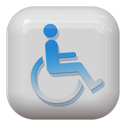 button symbol wheelchair