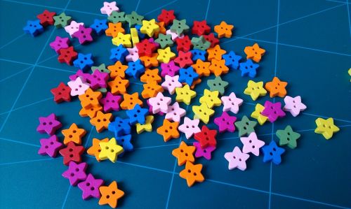 buttons stars colorful