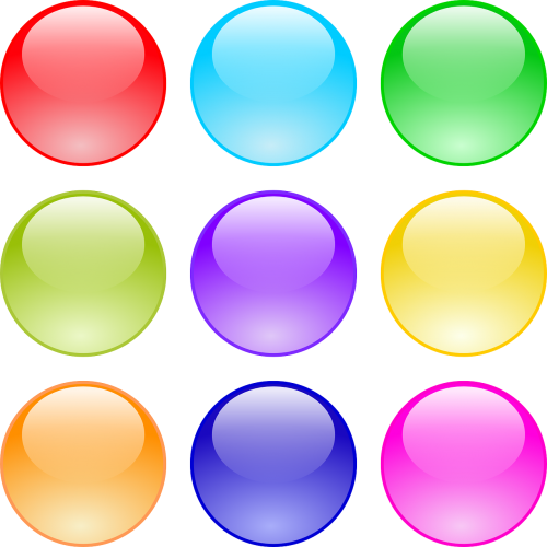 buttons circle glossy
