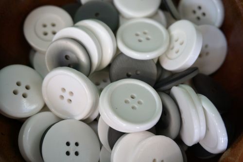 buttons white cloth