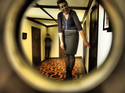 by looking peephole voyeur