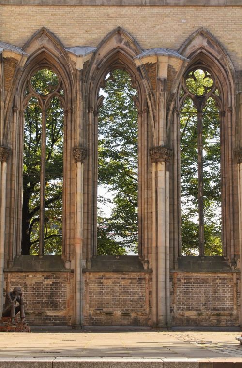 by looking church window view