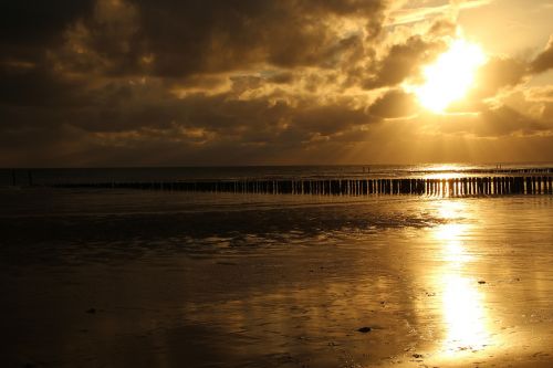 by the sea most beach abendstimmung