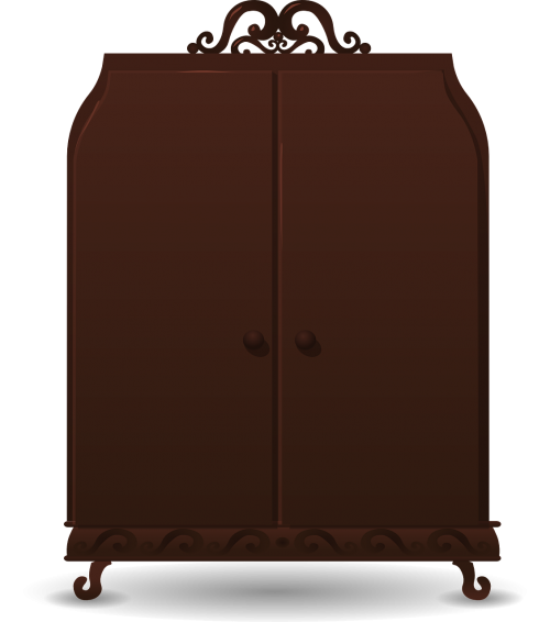 cabinet storage brown