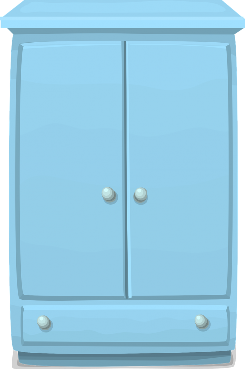 cabinet blue storage