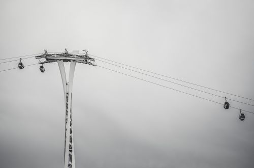 cable car cable railway perspective