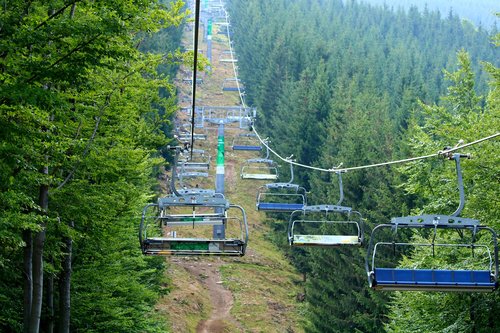 cableway  chair lift  mountains