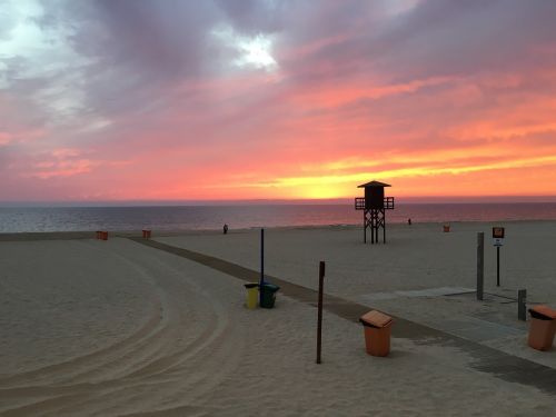 cadiz beach sunset