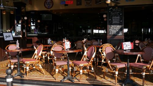 cafe in the morning sunshine