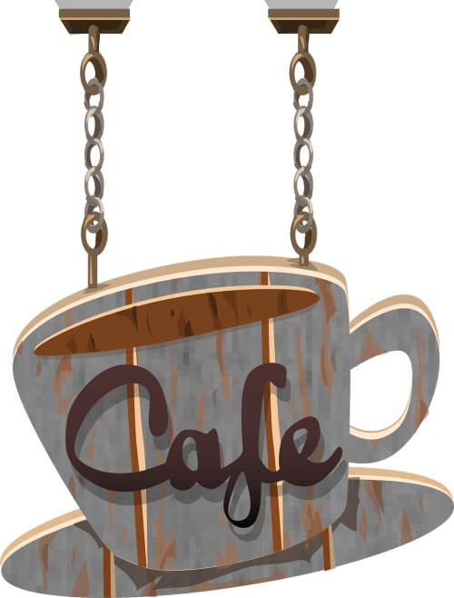 cafe cup sign