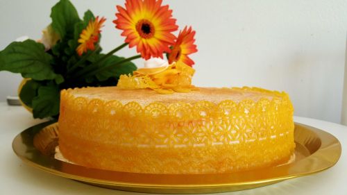 cake golden autumn