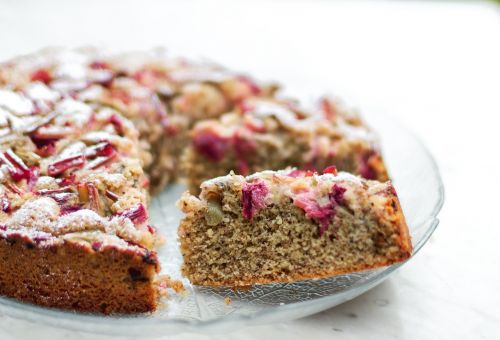 cake pastries rhubarb