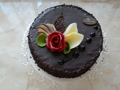 cake rose chocolate