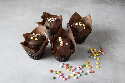 cake  muffien  smarties