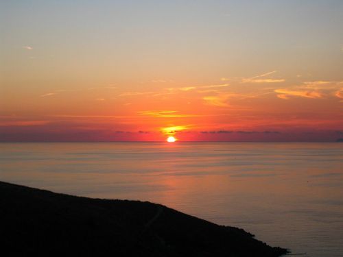 calabria sunset sea